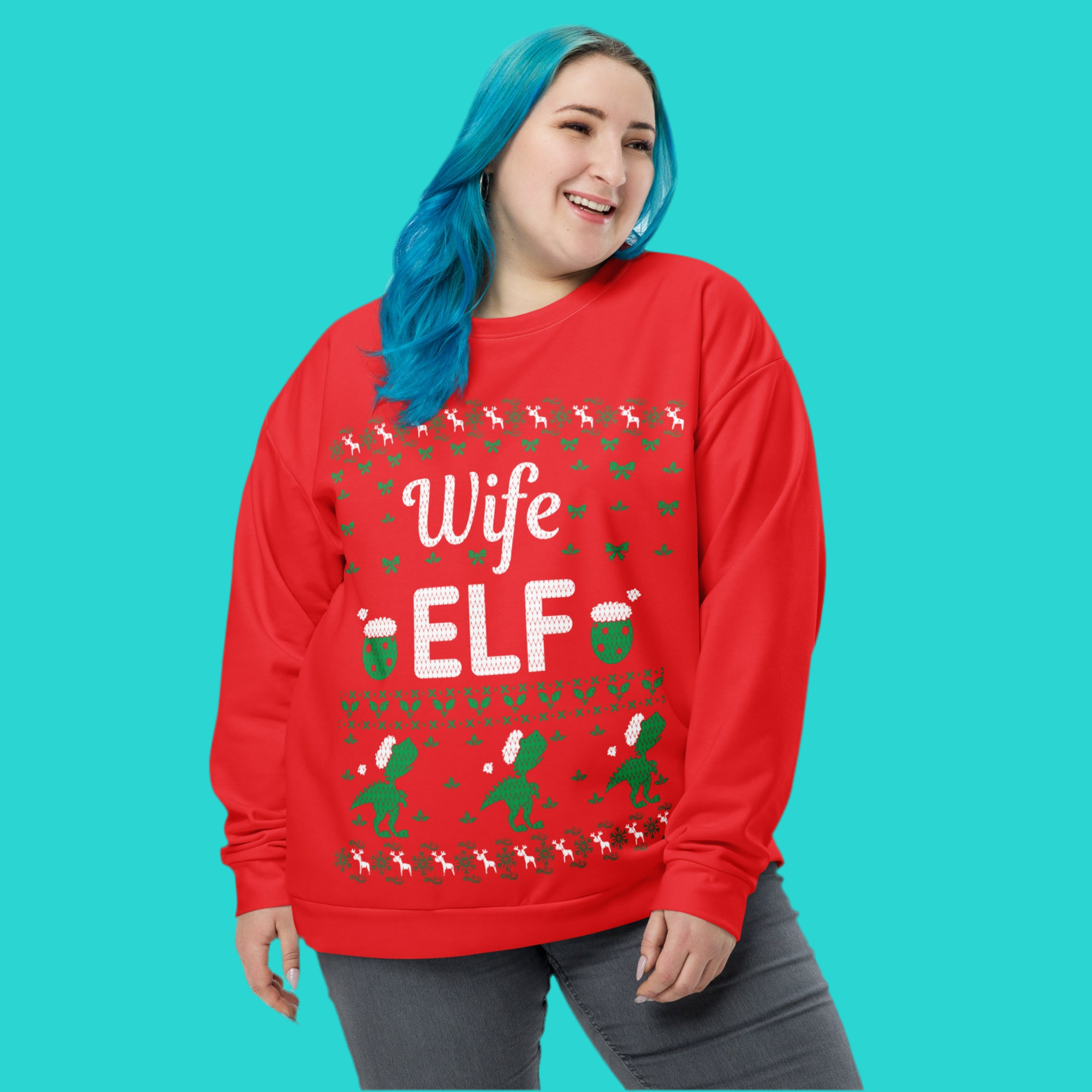 Wife Elf Ugly Christmas Unisex Sweatshirt